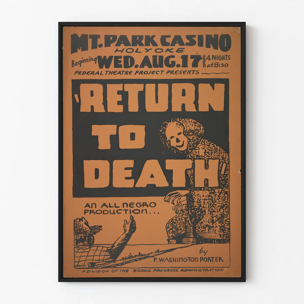 Plakat vintage Powrót do śmierci - Projekt Teatru Federalnego