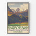 Plakat vintage Kolej Retyjska - Zamek Tarasp w Engadynie