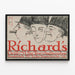 Vintage plakat Richards Grill - Artystyczna dekoracja ścienna — oprawiony obraz na ścianie