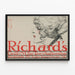 Wintage plakat Richards z stylizowanym profilem kobiety — oprawiony obraz na ścianie