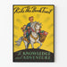 Plakat vintage Ride The Book Trail do dekoracji ściennych edukacyjnych