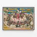Plakat vintage Ringling Bros 61 koni pokaz jeździecki — oprawiony obraz na ścianie