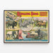 Plakat vintage Ringling Bros Największe Pokazy Świata - Dekoracja ścienna z motywem zwierząt — oprawiony obraz na ścianie