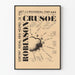 Wintage plakat typograficzny Robinson Crusoe