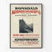 Plakat vintage Romsdals Automobilselskap A/S