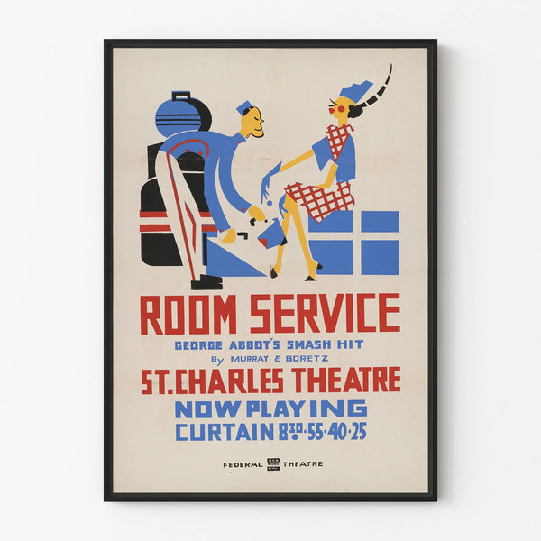 Plakat vintage Room Service teatr St. Charles