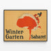 Plakat vintage Winter-Garten Saharet czerwony i czarny — oprawiony obraz na ścianie