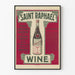 Plakat vintage Święty Rafał Wino dekoracja ścienna