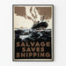 Plakat vintage morski „Ocalenie ratuje transport”
