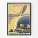 Plakat Vintage Shantung Railway Herons - Dekoracja ścienna przyroda i podróże