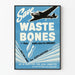 Plakat vintage Save Waste Bones dekoracja ścienna samolot i amunicja