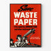 Plakat vintage Save Waste Paper – zaangażowana dekoracja ścienna