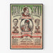 Plakat vintage Scala z portretami i dekoracją teatralną
