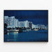 Plakat Skyline Nocturne z Miami Beach — oprawiony obraz na ścianie