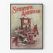 Plakat Vintage Scientific American - historyczna maszyna do druku