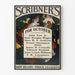 Plakat vintage Scribner's na październik w tematyce jesiennej