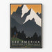 Plakat vintage See America Witaj w Montanie
