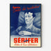 Plakat vintage medyczny Sérifer - Retro dekoracja ścienna