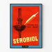 Plakat vintage Serobiol la lampe - dekoracja ścienna retro