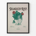 Plakat vintage Shamrocks and Roses z portretem i motywami kwiatowymi