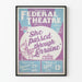 Plakat vintage teatru Miami Federal Theatre - She Passed Through Lorraine