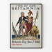 Plakat vintage Side by Side Britannia 1918 dekoracja ścienna historyczna