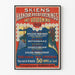 Plakat vintage 1908 - Loteria Skien Haandværkerforenings