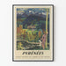 Vintage plakat Pirenejów autorstwa Narodowego Towarzystwa Kolei Francuskich