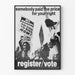 Plakat vintage z ruchu wyborczego i praw obywatelskich