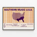 Plakat dekoracyjny Muzyka Południowa U.S.A. - styl vintage muzyka country i folk — oprawiony obraz na ścianie