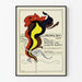Plakat vintage z kolorowym tuszem drukarskim Eagle Printing Ink