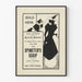 Wintage plakat The Spinster's Scrip elegancka dekoracja ścienna