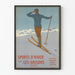 Plakat vintage Sporty Zimowe w Gryzonii - Dekoracja ścienna alpejska