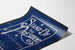 Plakat vintage Stand By The President niebiesko-biały