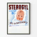 Plakat vintage STEROGYL witamina D dla niemowląt