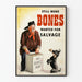 Plakat Vintage Bones Salvage do dekoracji ściennych