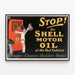 Vintage plakat reklamowy Shell Motor Oil - Retro dekoracja ścienna — oprawiony obraz na ścianie