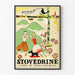 Plakat vintage Stovétrine do dekoracji wiejskiej i naturalnej