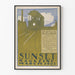 Plakat vintage Sunset Magazine marzec 1902 - Retro dekoracja ścienna pociąg