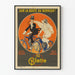 Plakat vintage La Cyclette dekoracyjny czarno-pomarańczowy