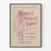 Plakat Vintage Sweet Sweet Love do dekoracji ściennych