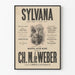 Plakat vintage Sylvana dramat liryczny w czterech aktach