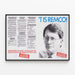 Plakat vintage T IS REMCO dekoracja ścienna retro Artem Legrand — oprawiony obraz na ścianie