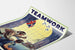 Plakat vintage TEAMWORK Thanks Pal - Dekoracja ścienna lotnicza retro