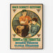 Plakat vintage Teddy at the Throttle film niemy dekoracyjny
