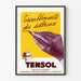 Plakat vintage TENSOL przeciwko drżeniom sklerotycznym
