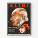 Plakat vintage filmu kryminalnego francuskiego Alibi