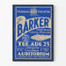 Plakat vintage teatr The Barker - Retro dekoracja ścienna