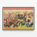 Plakat vintage Barnum & Bailey - Bitwa w Sudanie — oprawiony obraz na ścianie
