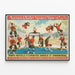 Plakat vintage Barnum & Bailey - szkocka grupa akrobatów i grajków na dudach — oprawiony obraz na ścianie